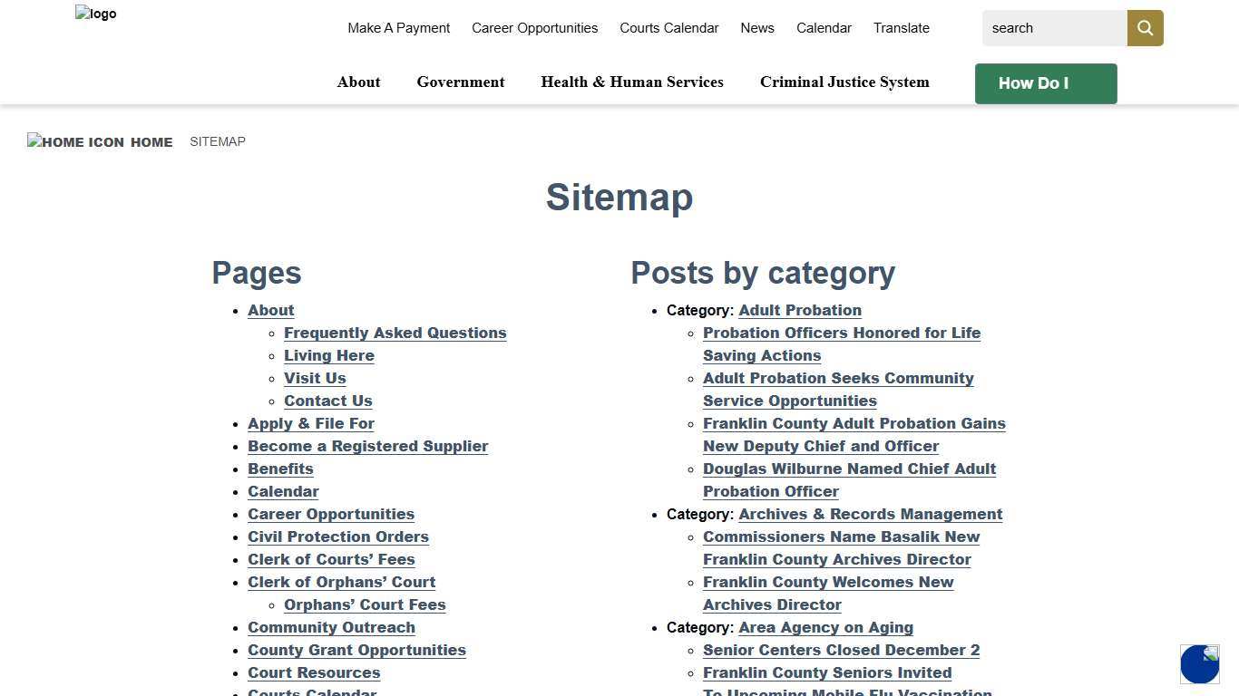Sitemap -Franklin County